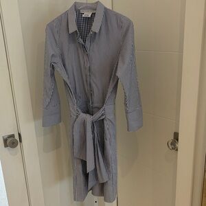 Gretchen Scott Designs Blue Striped Dress